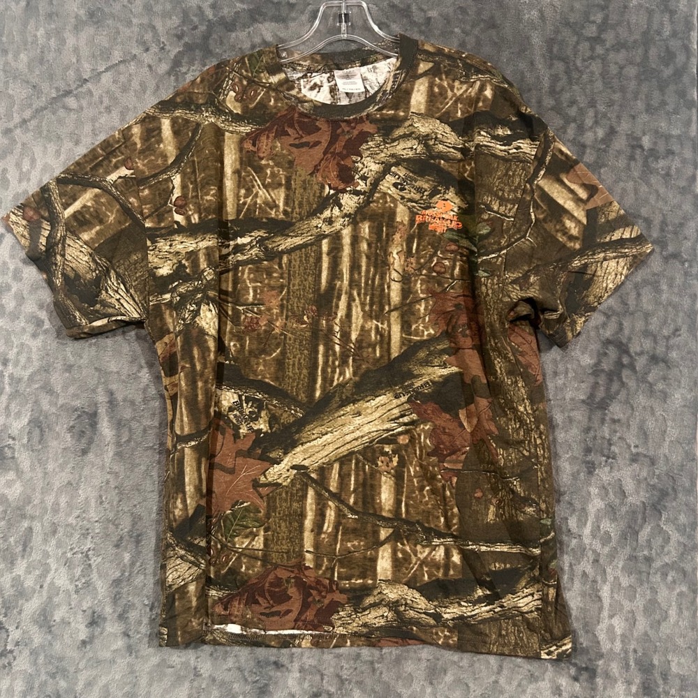 Mossy Oak Break-Up Infinity Camo T-Shirt Mens XL Short Sleeve Hunting Tee Brown